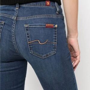 7 For All Mankind Blue Boot Cut Jeans